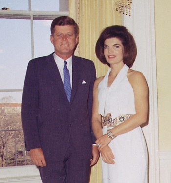 John F. Kennedy and  Jacqueline Kennedy, March 28, 1963.